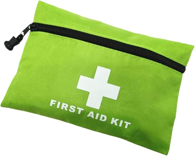 Red Emergency Bag First Aid Small Empty Travel Rescue Pouch First Responder Storage Medicine Pocket Bags for Car Home Office Kitchen Nurse Sport Outdoors Bag Only (Green 20x14cm)
