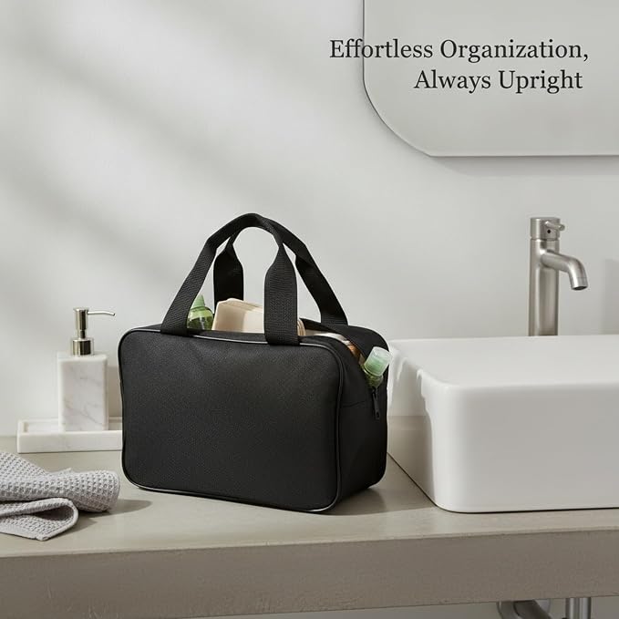Oxford Cloth Storage Bag, Structured Packing Organizer for Travel Gear and Toiletries, 11.8 x 4.3 x 7.9 Inches (1 PC)