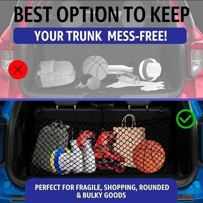 Car Nets Envelope Style Trunk Mesh Cargo Net For Explorer For Base ST XLT 2020-2024 - Cargo Net