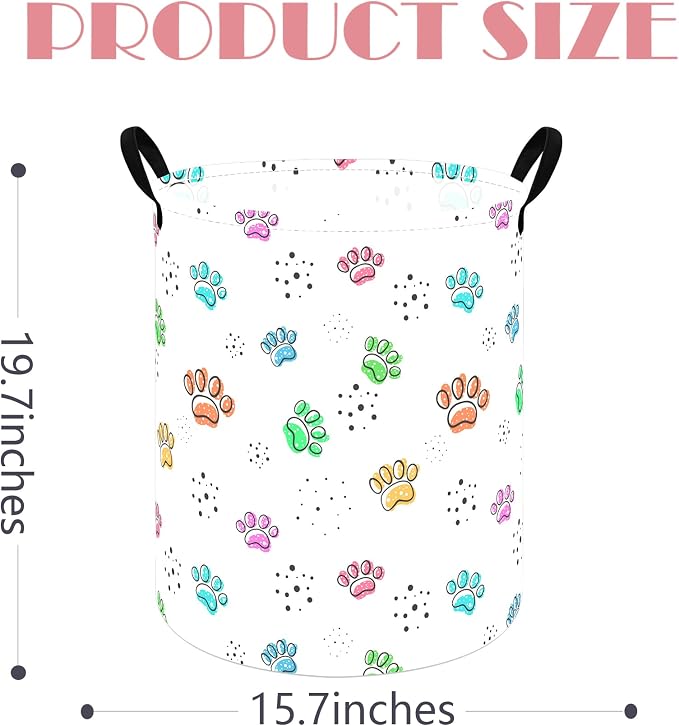 MAIZMZ Kids Hamper Storage Bins Organizer Toy Box Laundry Basket Large Canvas Collapsible Chest for Home/Dorm/Kitchen/Pet/Office/Closet/Shelf/Gift Baskets
