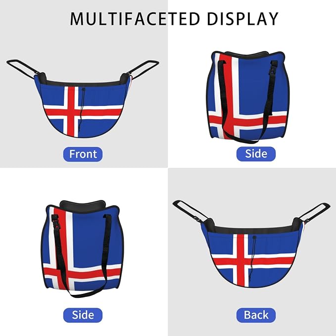 Flag of Iceland Car Seat Organizer-Backseat Storage Bag for Travel | Waterproof Durable. Holds Snacks Gear Essentials. Fits Most Cars.