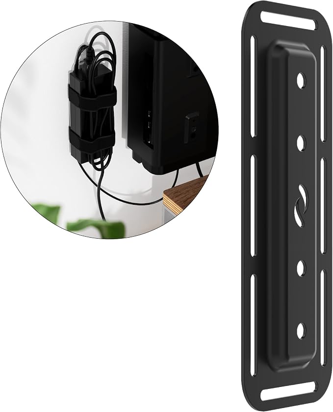 HumanCentric Universal Small Mounting Bracket for Small Devices | Fits Modems, Power Blocks, Mount on Wall or Under Desk, Vertically or Horizontally