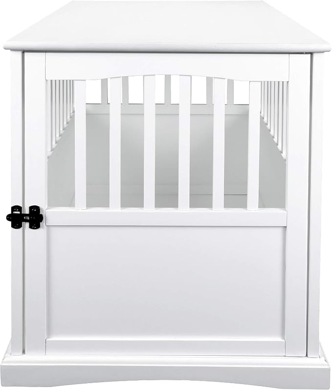 Casual Home Wooden Large Pet Crate, End Table, White 36.50" x 24.00" x 29.25"