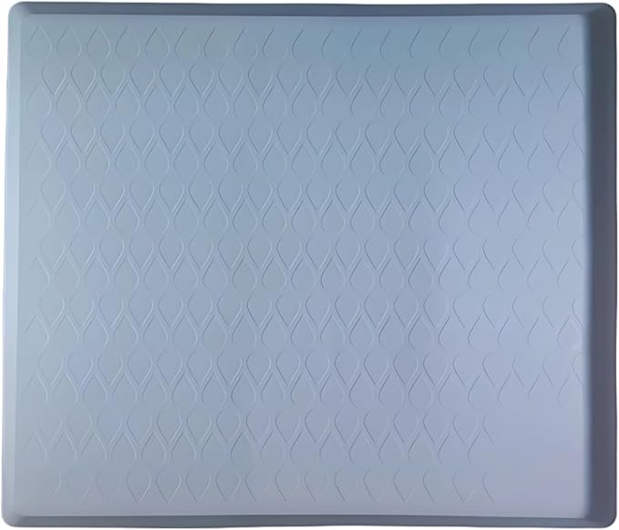 Under Sink Mat, Silicone Waterproof Cabinet Liner 22 x 19 x 1 in, Large Spill Protection Drip Tray with 1 in Raised Edge, Easy to Clean Gray Shelf Liner for Kitchen, Bathroom, Utility Room