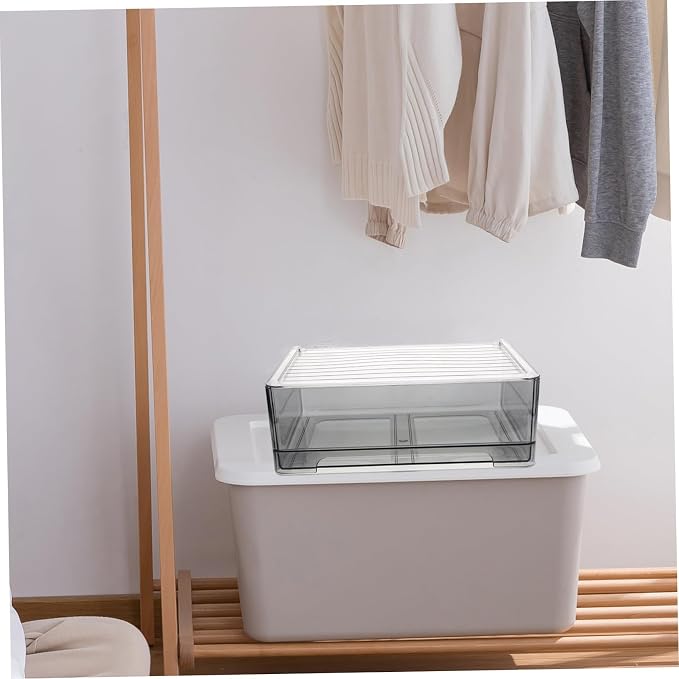 Dresser Organizer for Underwear and Clothing Storage Portable Drawer and Closet Organizer Capacity for Bras Socks and Accessories Quartz Gray Design