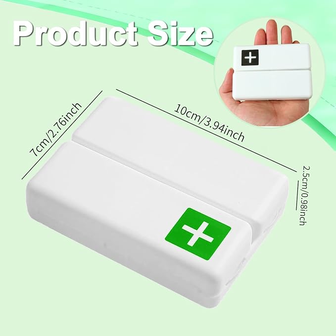 Small Magnetic Daily Pill Case, 7-Day Weekly Pill Box Container | 7 Compartments Medicine Organizer Dispenser, Travel Medication Holder Planner for Vitamin, Meds, Fish Oils, Supplement