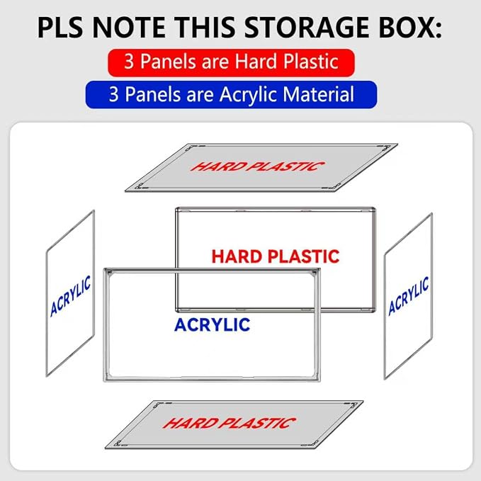 12 Pack Clear Plastic Shoe Organizer, Acrylic Magnetic Door, Fit Size 12 | Large Stackable Sneaker Boxes, Shoe Display Box, Handbag Organizer, Plastic Storage Bins for Closet
