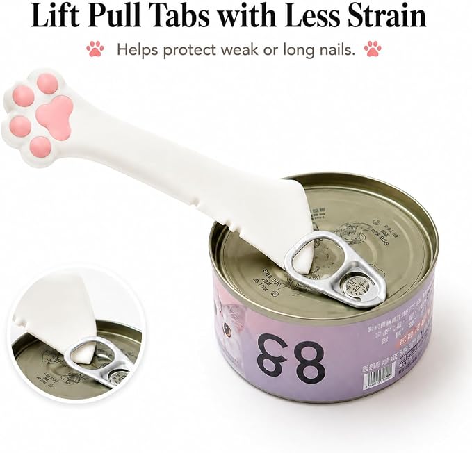 Meow&Woof Cat Food Can Lids and Spoon, Silicone Pet Food Can Covers for 3 oz, 5.5 oz, 12 oz & 13 oz Cans, Reusable Wet Food Storage Lid with Scraper Spoon for Cats and Dogs, Pink