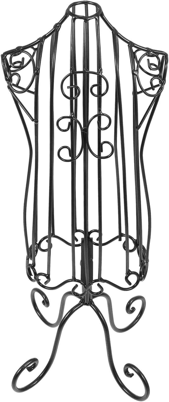 Iron Pet Clothes Display Rack Mannequin Torso for Puppy Clothes and Cat Coat, Lightweight and Easy to Carry Black Clothing Display Stand for Home Adornment