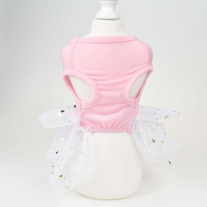 FLAdorepet Happy Easter Dog Dress Pink Bunny Pet Cat Puppy Dresses Tutu Skirt Summer Small Dog Girl Shirt Clothes Rabbit Costume(Rabbit, X-Large)