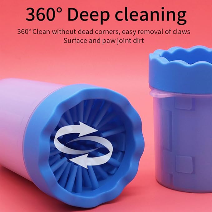 Dog Paw Cleaner,Paw Cleaner for Dog,Pets Foot wash Cup-Dog wash paw Cup-Pet Foot Cleaner for Small Medium Breed Dogs/Cats Pet Clean Paws Miracle Tool(with 1 Towel& 1Brush)