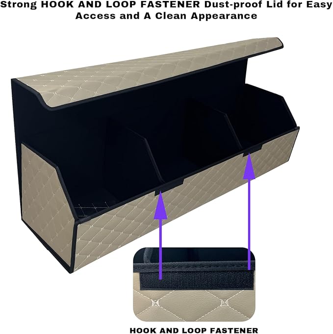 Car Trunk Organizer for For Chevy Tahoe - Custom Fit,Easy Installation，Large Space Outdoor Trunk Organizer with Leather,Hook and Loop Fastener,4-Layer Cover,For Chevy Tahoe 2021-2025