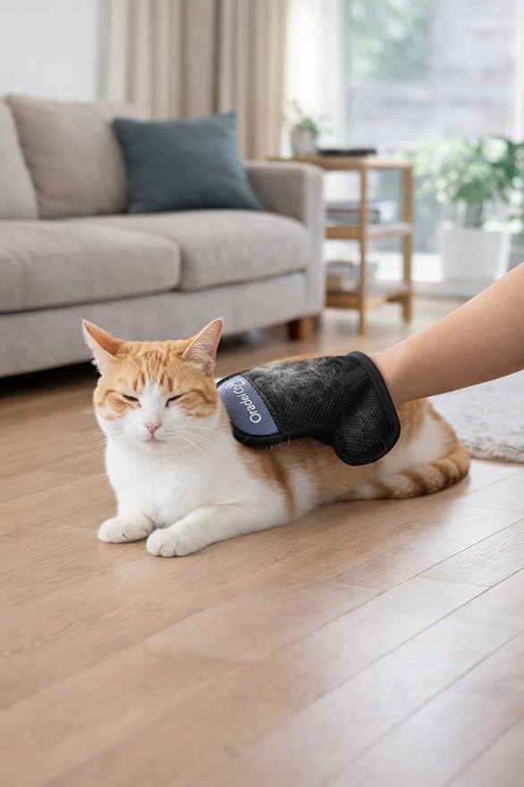Pet Hair Removal Gloves 2 Pack – Reusable Dog & Cat Hair Remover for Furniture, Couch, Clothes & Car Seats – Electrostatic Fur Remover for Upholstery & Home Cleaning