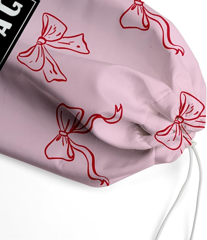 Plastic Bag Organizer,Reusable And Washable Girly Cute Style Grocery Bag organizer,for Home Kitchen Travelling Camping Decor, use 1 Pack,Red bow Pattern