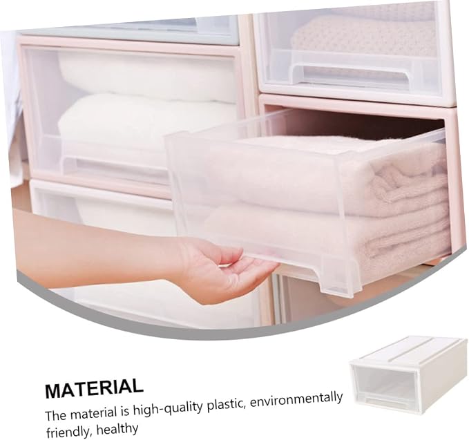 Zerodeko 1pc Storage Box for Organizing Clothes and Shoes Stackable Household Container and Wear-resistant Design for Bedroom and Living Room