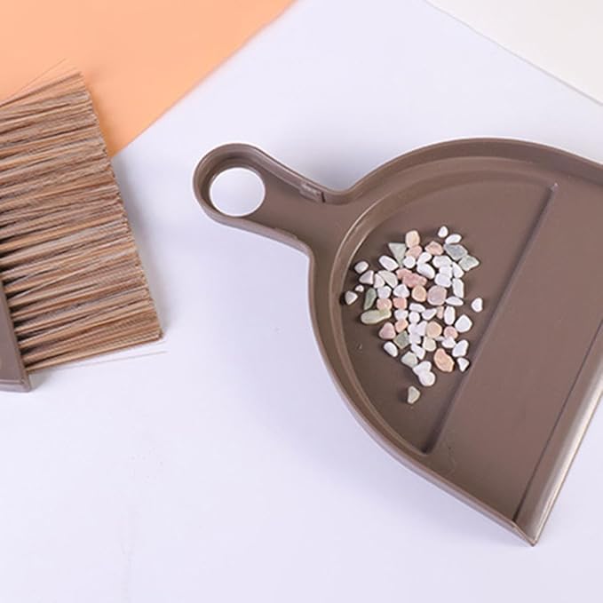 Mini Keyboard Cleaning Brush Set with Lightweight Plastic Broom and Dustpan, Portable Desktop Broom Kit with Hook for Storage, for Computer Keyboard and Pet Cleaning Supplies