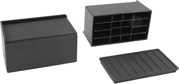 L Shape Rectangular Stackable Furniture Risers, Rubber, Anti Slip, Child Safe, Adjustable Height for Sofa Bed Desk Cabinet, Extra Storage & Robot Vacuum