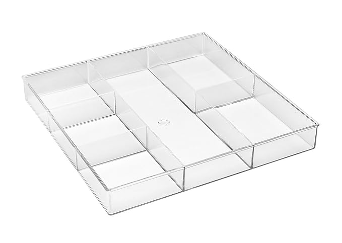 Whitmor 6-Section Clear Drawer Organizer