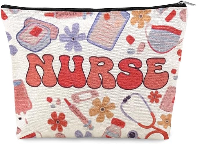 Nurse Makeup Pouches Accessories for Women Clinical Bag Essentials for Nursing Students Gift Ideas Small Nurse Pencil Pouch Bag Nurses Week Appreciation Gift Nursing Medical Supplies Bags Nurses Favor