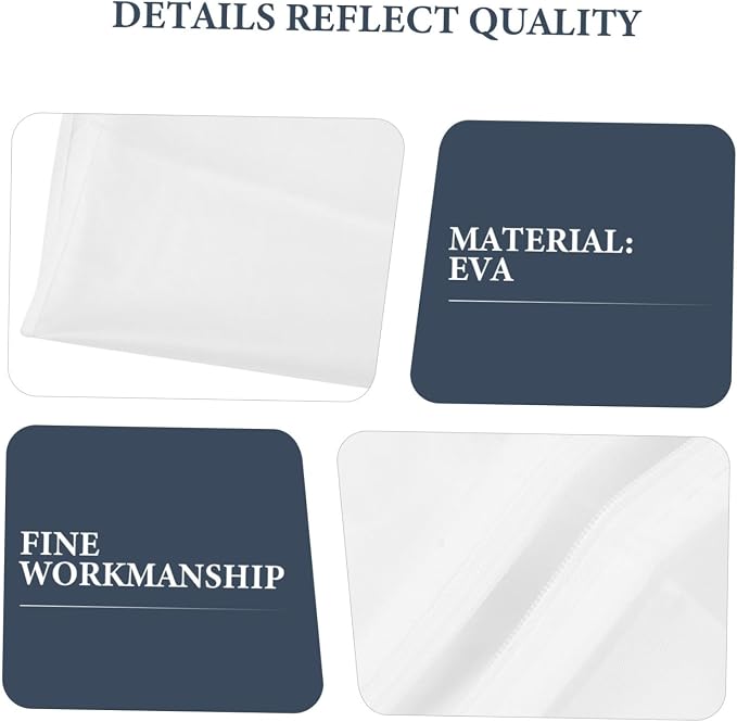 2 Pack EVA Garment Covers for Suit and Coat Storage 60x80cm | Breathable White Dustproof Hanging Design, Prevents Yellowing and PET Hair, Closet Organization