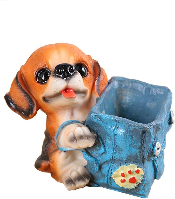 Puppy Dog Pencil Holder Pet Pen Cup Desk Organizer Rottweiler