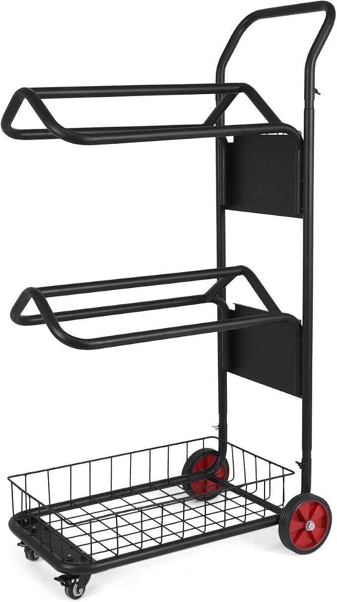 Horse Saddle Cart with Storage Basket 3 Tier Rolling Heavy | Heavy Duty Organizer for Stable Barn Tack Room Moving Transport Supplies