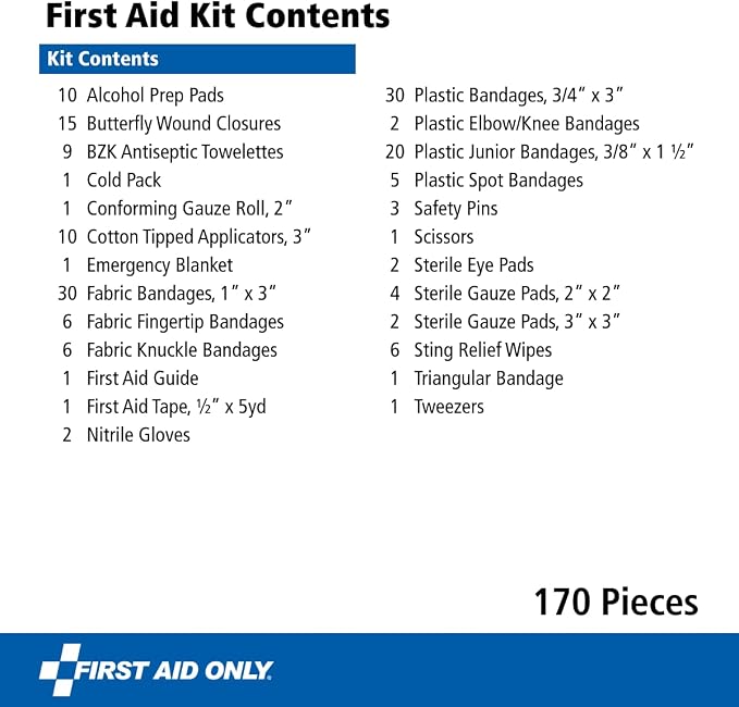 First Aid Only All-Purpose First Aid Kit for Home, Car, Outdoor and Travel (91686)