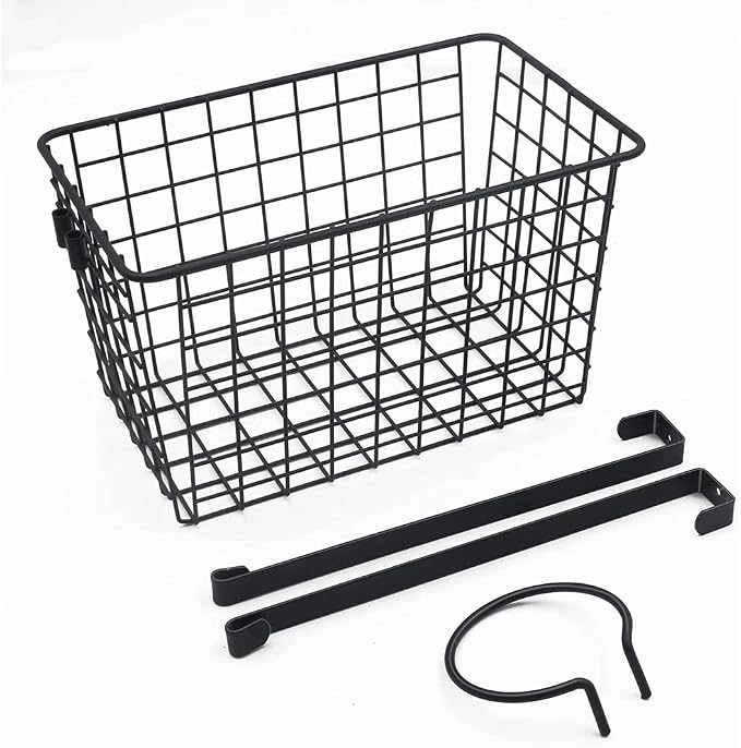 Cabinet Door Hair Tool Organizer - Styling Tools Holder for Dryer, Flat Iron, Curling Wand, Straightener Brushes, Black