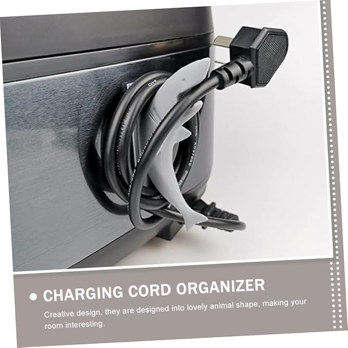 Housoutil 2PCS Silicone Cord Organizer for Kitchen Appliances Self-Adhesive Cable Management Winder Power Cord Holder for Home Use Efficient Cable Storage Solution