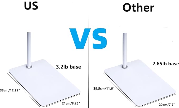 2Pack 80"-31" Tall White Floor Holder Stand Mount for Security Cameras, 3.2lbs Base,Height Adjustable 31.5-80",Compatible with Baby Camera Monitor/Security Cameras/Pet Camera (2)