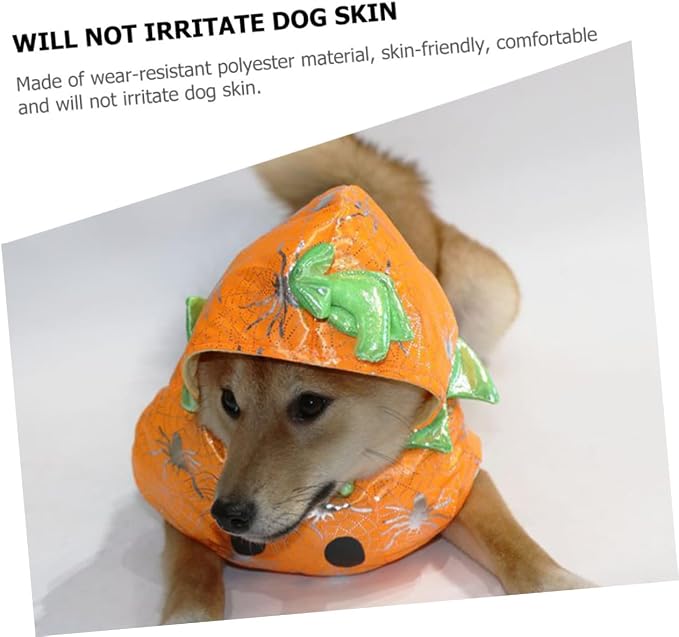 Toddmomy Halloween Pumpkin Dog Cat Costume Funny Pet Apparel for Parties Lightweight Skin-Friendly and Cats Stand Halloween Events