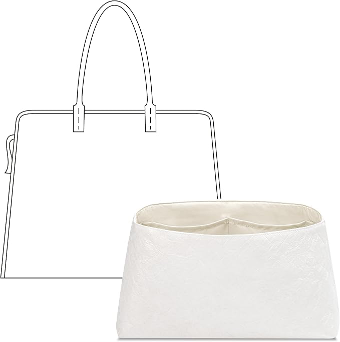 Purse Organizer Compatible with Hardy PM Bag (Pet Carrier) | Handcrafted DuPont™ Tyvek®,Lightweight Backpack Organizer Insert, 1:1 Custom Fit,Craie,Ideal for Work, Travel & Everyday Use
