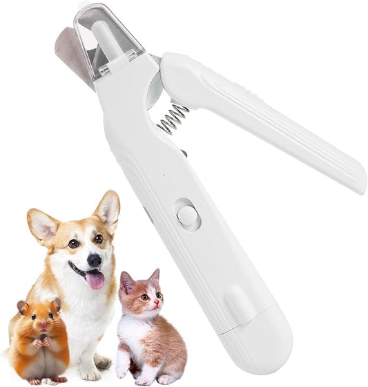 Pet Nail Clippers with Light for Dogs & Cats – Illuminates the Nail and Quick for Safe, Easy Trimming. Extra-Sharp Blades for Thick Nails