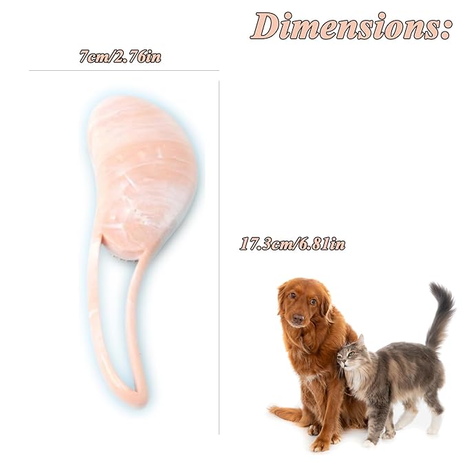 Dog Grooming Brush, Soft Puppy Massage Brush, Pet Hair Bathing Brush Comb, Hangable Grooming Tool for Poodles, Teddy, Yorkies, Maltese, Shih Tzu, Chihuahua (Marble Grain Pink)