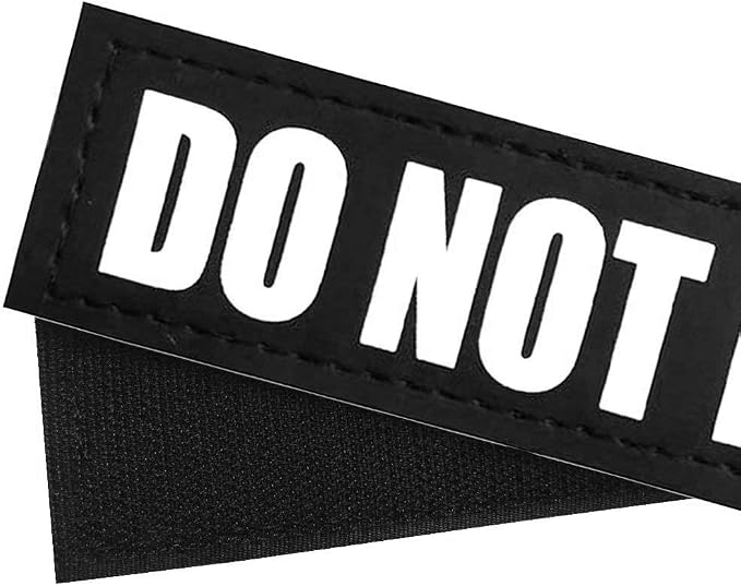 Fairwin Do Not Pet Dog Patches, Reflective Removable Dog Tags for Service Vest Dog Harness