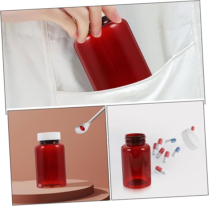 Ipetboom 16Pcs Empty Pill Bottles Securely Seal Your Medications Durable Pet Containers for Travel and Home Storage UV Protection for Quality Assurance