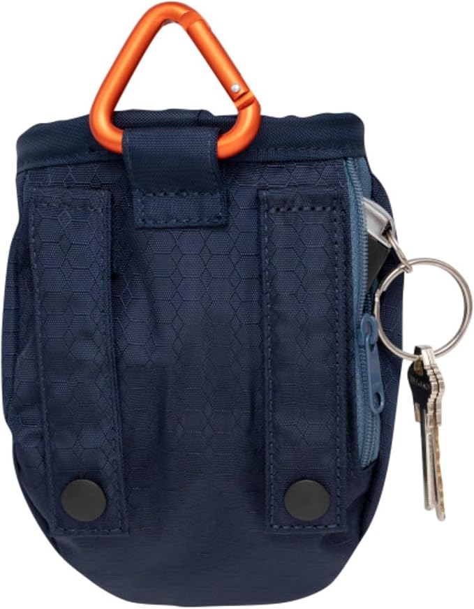 Kurgo Go Stuff It Dog Treat Bag, Training Treat Pouch Bag for Dogs, Treat Pouches for Pets, Hands-Free Pouch Waist, Reflective, Includes Carabiner, MOLLE-Compatible (Navy Blue) | MOLLE-Compatible Training Pouch with Drawstring Closure, Zippered Storage...