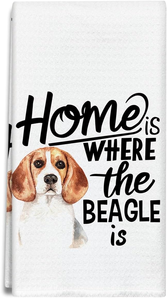 Beagle Kitchen Towels Dish Cloths, Funny Decorative Hand Towel Drying Cloth for Bathroom Baking, Beagles Gifts for Dog Lover, Friend, Woman, 16x24 Inches -31