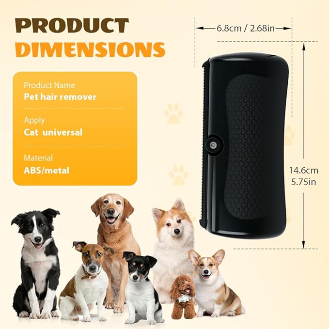 Tails Deshedding Brush,2025 New Pet Hair Remover Comb for Shedding,Grooming Brush for Dogs and Cats,Pet Long and Short Hair Removal Tool (Black/1pcs)