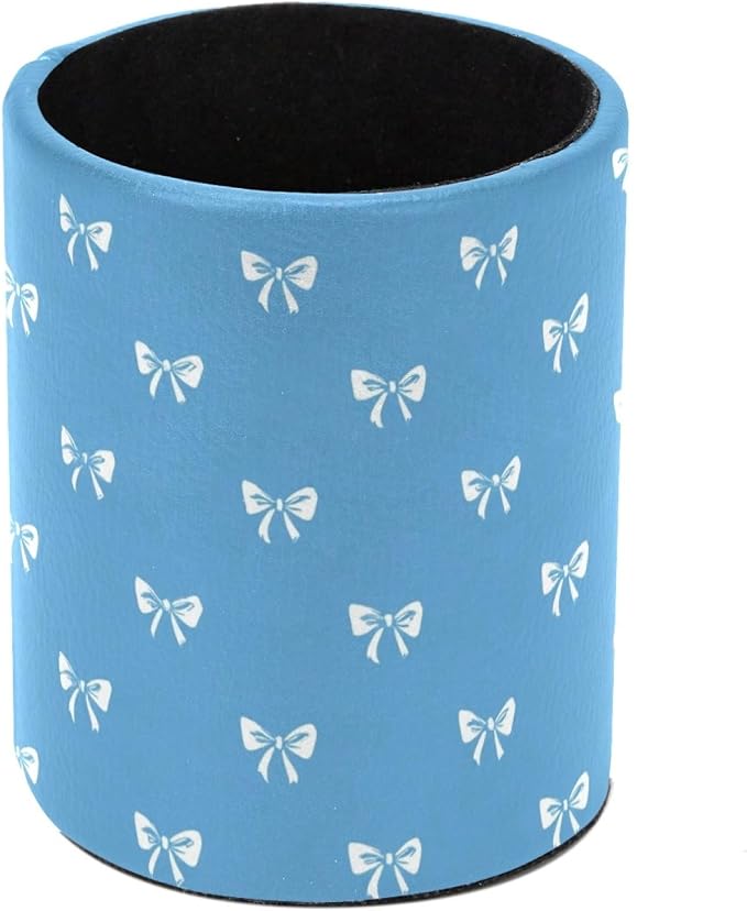 Cute Bow Pen Holder, Pencil Cup Marker Brush Holder Desk Storage Case, Desktop Organizer for School Office Home Supplies