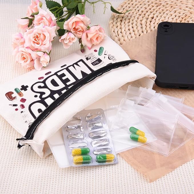 Sisadodo Charging Cable Organizer Travel Bag Toiletry Makeup Cosmetic Bags Medicine Med Toiletry Bag Pouch Diabetic Gifts Bags