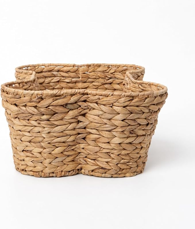 OtterPets Dog Toy Basket, Hyacinth Bone Shaped Dog Toy Bin, 23" x15” | Handmade dog toy box, dog toy storage, dog basket, basket for dog toys, dog storage, Large 23 x 15 in