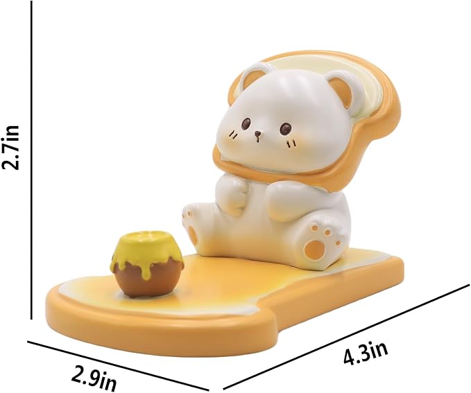 Cute Bear Phone Holder for Desk Bear Phone Stand Desktop Holder Stand for All Smartphones Tablets Kawaii Bear Desk Ornament