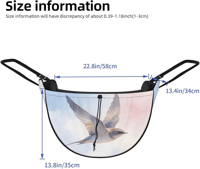 Bird Wash Art Car Seat Organizer-Backseat Storage Bag for Travel | Waterproof Durable. Holds Snacks Gear Essentials. Fits Most Cars.