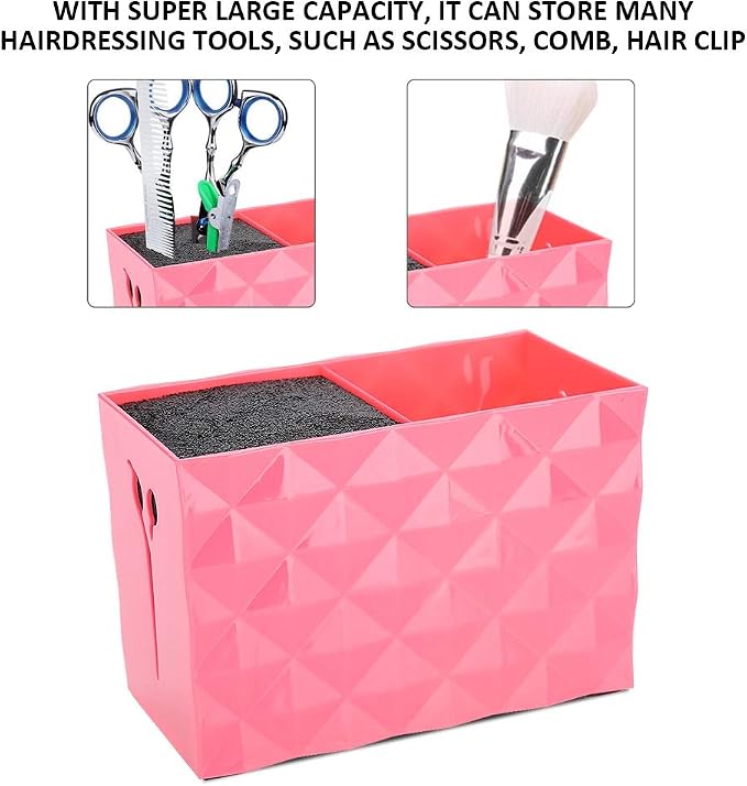 Shear Holder for Groomer, Large Capacity Scissor Storage Case | ABS material, removable straws for easy cleaning, organized tool storage, for home and salon use, non-slip design