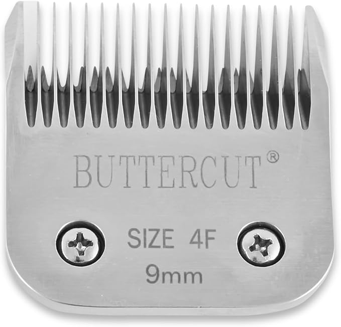 Geib Buttercut Detachable Replacement Dog Clipper Blade - Size 4F, Stainless Steel Long-Lasting Sharp Edges, 3/8-Inch Length, Compatible with Andis A5, Oster A5, Wahl KM10, Size-4F Dog Grooming Blade