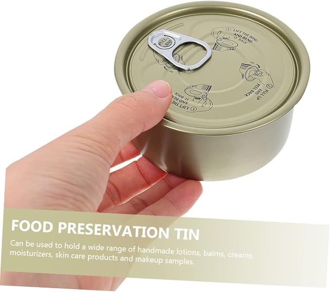 12Pcs Food Grade Tinplate Self Seal Storage Tins for Cookies Cakes and Pet Food Durable and Lightweight Holiday Favor Containers for Parties and Decoration