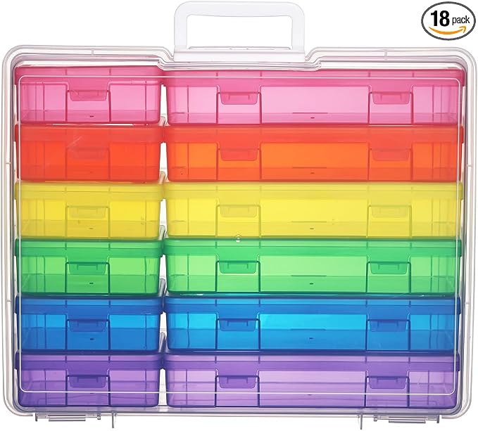 Plastic Storage Box Arts & Crafts Storage Boxes Organizers with Storage Box | Multifunctional Design,,Stackable,See Through,Versatile Organization,Space-Saving,Durable,Dust Protection