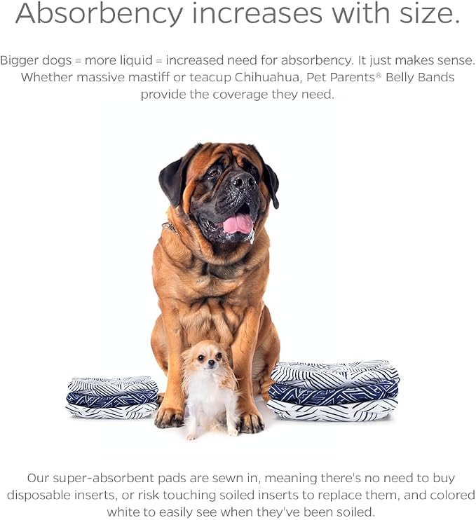 Pet Parents® Washable Belly Bands for Male Dogs (3pack) + Extendrs® of Durable Dog Diapers Male, Premium Male Dog Diapers & Dog Wraps (Large, Kahuna)