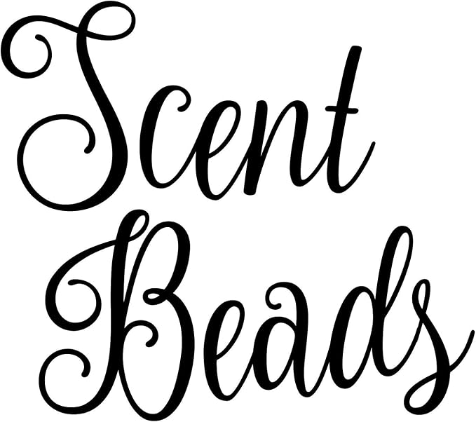 Scent Beads 4.5w x 4h Label | Laundry Room Organization | Die Cut Vinyl Decal | Black Fancy Font (Sticker Only)